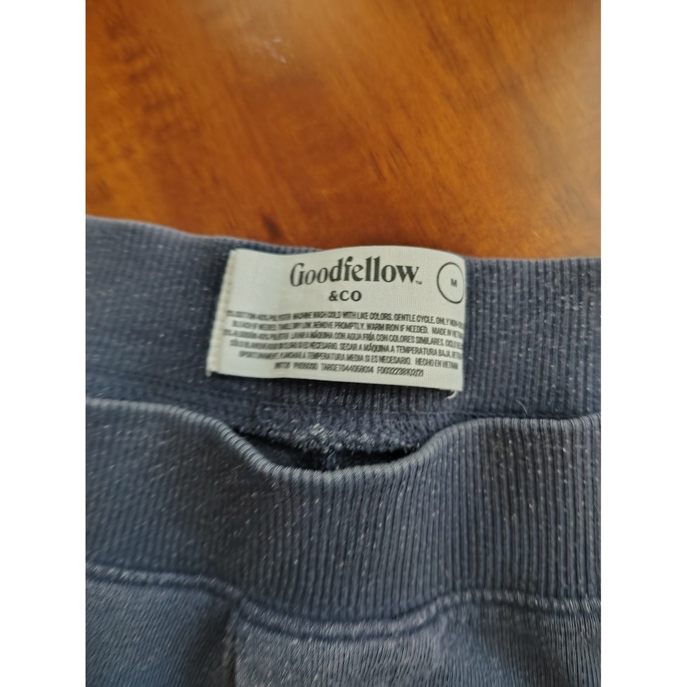 Goodfellow & Co Mens Blue Jogger Sweatpants Relaxed Fit Size M Ribbed Cuffs